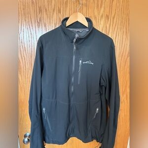 Eddie Bauer Men's Large Tall Black Windfoil Thermal Jacket